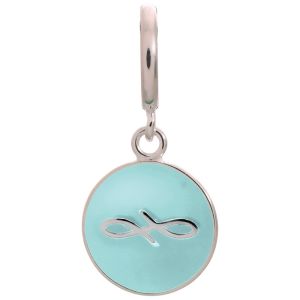 Endless Jewelry Light Blue Endless Coin Sterling Silver Charm 43307-2