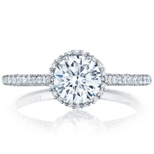 Tacori HT254715RD65 18 Karat Petite Crescent Engagement Ring