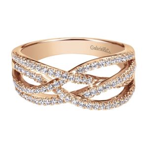 Gabriel Fashion 14 Karat Lusso Diamond Ladies' Ring LR6154K45JJ