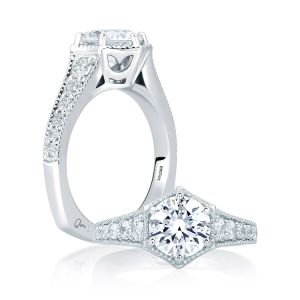 A.JAFFE Platinum Signature Engagement Ring MES646