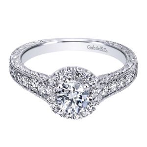 Gabriel 14 Karat Contemporary Engagement Ring ER910167W44JJ