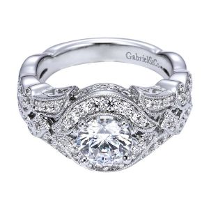 Gabriel 14 Karat Victorian Engagement Ring ER5471W44JJ