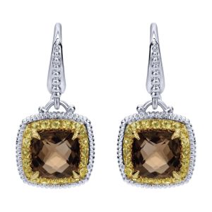 Gabriel Fashion Silver / 18 Karat Two-Tone Roman Drop Earrings EG10924M5MYJMC