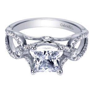 Gabriel 14 Karat Contemporary Engagement Ring ER6435W44JJ