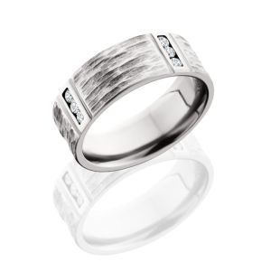 Lashbrook 8FM4VLCHANNELDIA TBH-POLISH Titanium Wedding Ring or Band