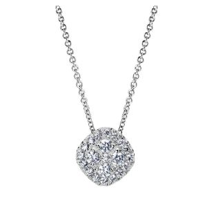 Gabriel Fashion 14 Karat Clustered Diamonds Necklace NK3798W44JJ