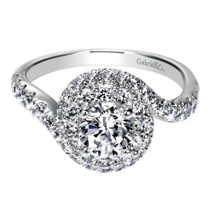 Gabriel 14 Karat Contemporary Engagement Ring ER9055W44JJ