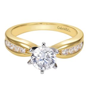 Gabriel 14 Karat Contemporary Engagement Ring ER1726M43JJ