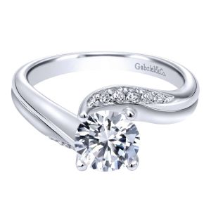 Gabriel 14 Karat Contemporary Engagement Ring ER10764W44JJ