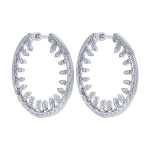Gabriel Fashion Silver Hoops Hoop Earrings EG12043SVJWS