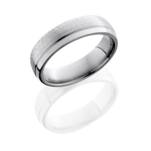 Lashbrook 6D1.5OC STONE-POLISH Titanium Wedding Ring or Band