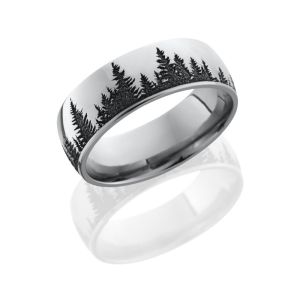 Lashbrook CC8D/LCVTREES POLISH Cobalt Chrome Wedding Ring or Band