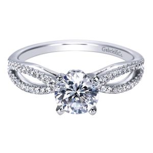 Gabriel 14 Karat Contemporary Engagement Ring ER8129W44JJ