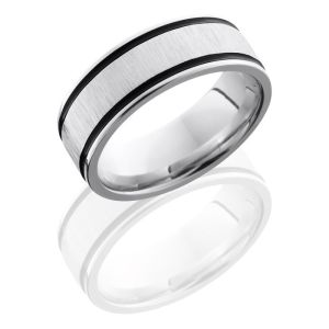 Lashbrook CC8FEC21WA Cross Satin-Polish Cobalt Chrome Wedding Ring or Band