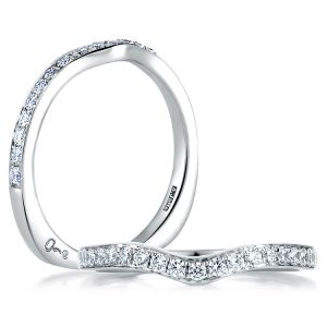 A.JAFFE Signature 14 Karat Diamond Wedding Ring MRS473 / 32