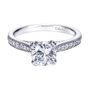 Gabriel 14 Karat Contemporary Engagement Ring ER7534W44JJ