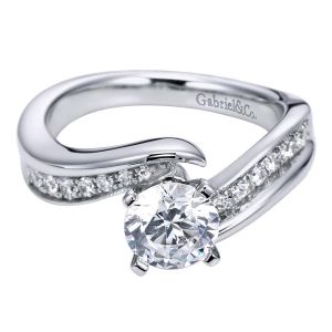 Gabriel 14 Karat Contemporary Engagement Ring ER6069W44JJ