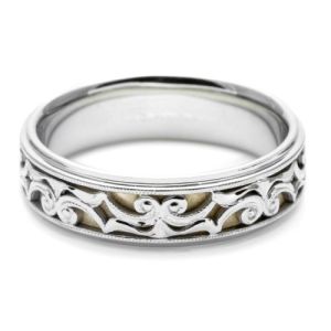 Tacori HT2390PK Platinum Hand Engraved Wedding Band