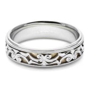 Tacori HT2390PK Platinum Hand Engraved Wedding Band
