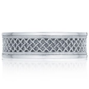 120-7 Platinum Tacori Sculpted Crescent Wedding Ring