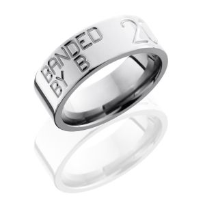 Lashbrook 8FDUCKBAND Polish Titanium Wedding Ring or Band