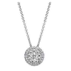 Gabriel Fashion 14 Karat Clustered Diamonds Necklace NK3586W44JJ