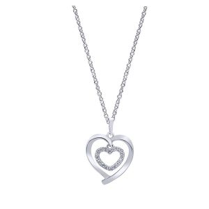 Gabriel Fashion 14 Karat Eternal Love Heart Necklace NK2433W45JJ