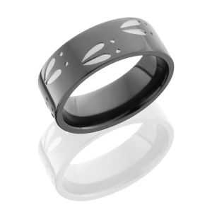 Lashbrook Z8F-DeerD Polish Zirconium Wedding Ring or Band
