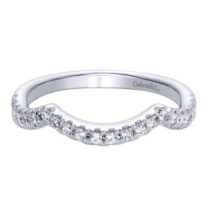 Gabriel 14 Karat Contemporary Wedding Band WB9554W44JJ