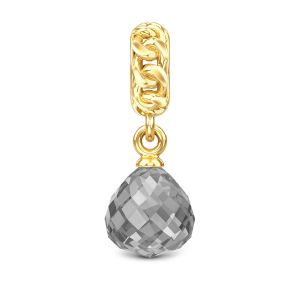 Endless Jewelry Jennifer Lopez Silver Bracelet Collection Grey Chain Drop Gold Charm 3581-2