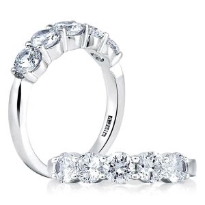 A.JAFFE Classic Platinum Diamond Wedding Ring MR1083 / 50