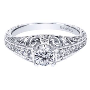 Gabriel 14 Karat Victorian Engagement Ring ER911589R0W44JJ