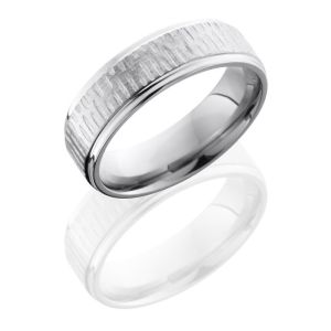 Lashbrook 7FGE DISC 2 Satin-Polish Titanium Wedding Ring or Band