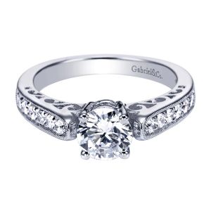 Gabriel 14 Karat Victorian Engagement Ring ER3876W44JJ