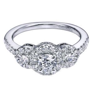 Gabriel 14 Karat Contemporary Engagement Ring ER95992W44JJ