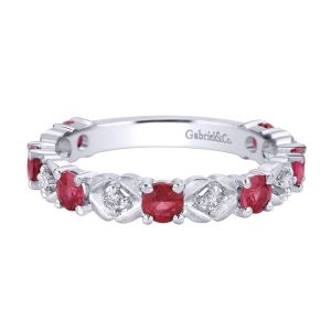 Gabriel Fashion 14 Karat Stackable Stackable Ladies' Ring LR4928W44RA