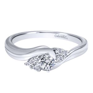 Gabriel 14 Karat Contemporary Engagement Ring ER910939W44JJ