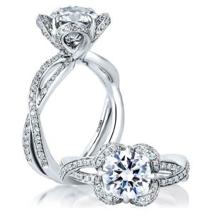 A.JAFFE 14 Karat Classic Engagement Ring ME1623