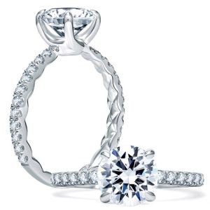 A.JAFFE 18 Karat Classic Engagement Ring ME1850Q