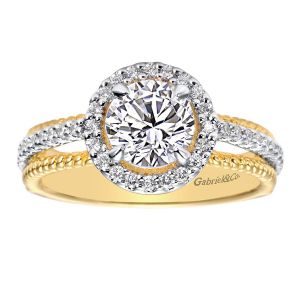 Gabriel 14 Karat Contemporary Engagement Ring ER5366M43JJ