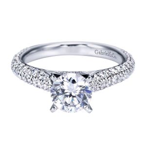 Gabriel 14 Karat Contemporary Engagement Ring ER7538W44JJ