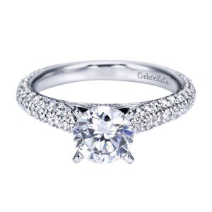 Gabriel 14 Karat Contemporary Engagement Ring ER7538W44JJ