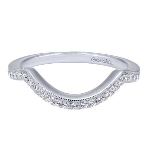 Gabriel 14 Karat Contemporary Wedding Band WB10427W44JJ