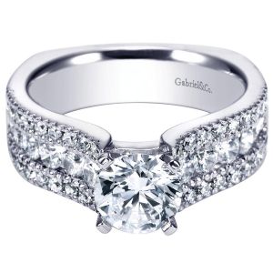 Gabriel 14 Karat Contemporary Engagement Ring ER4254W44JJ