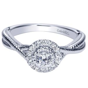 Gabriel 14 Karat Contemporary Engagement Ring ER98441W44JJ