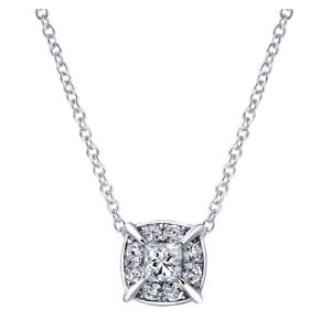 Gabriel Fashion 14 Karat Clustered Diamonds Necklace NK4900W44JJ