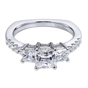 Gabriel 14 Karat Contemporary Engagement Ring ER6021W44JJ