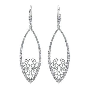 Gabriel Fashion 14 Karat Lace Drop Earrings EG11939W45JJ