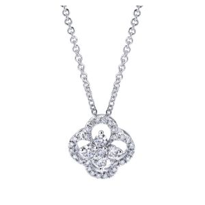 Gabriel Fashion 14 Karat Lusso Diamond Necklace NK3118W45JJ