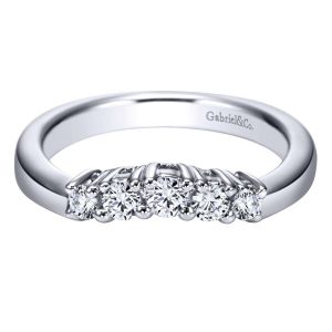 Gabriel 14 Karat Contemporary Wedding Band WB3813W44JJ